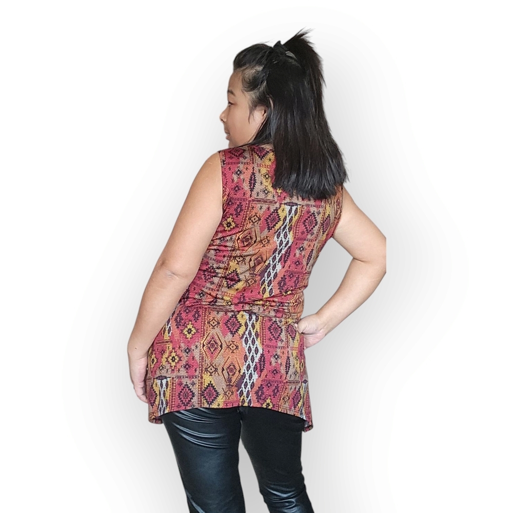 M&E Womens Medium Vibrant Retro Tank Top. - Picture 7 of 10
